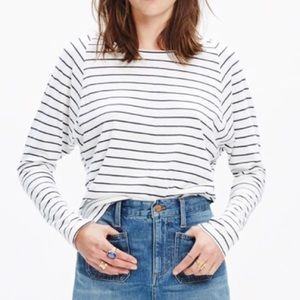 MADEWELL: soft striped long sleeve tee